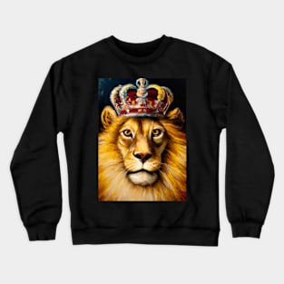 Lion with Crown Crewneck Sweatshirt